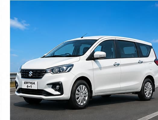 Ertiga 6+1 — illustration placeholder, to be replaced with an SLG Tour & Travels photograph