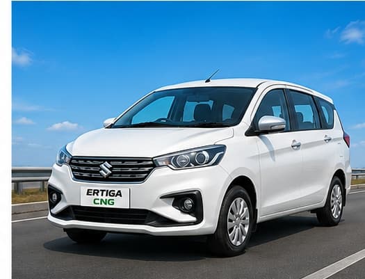 Ertiga CNG — illustration placeholder, to be replaced with an SLG Tour & Travels photograph